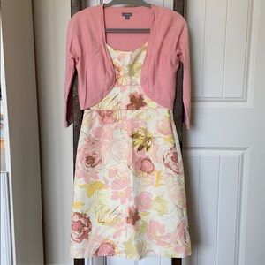 Ann Taylor Spring Outfit, sz S/top and 2/dress